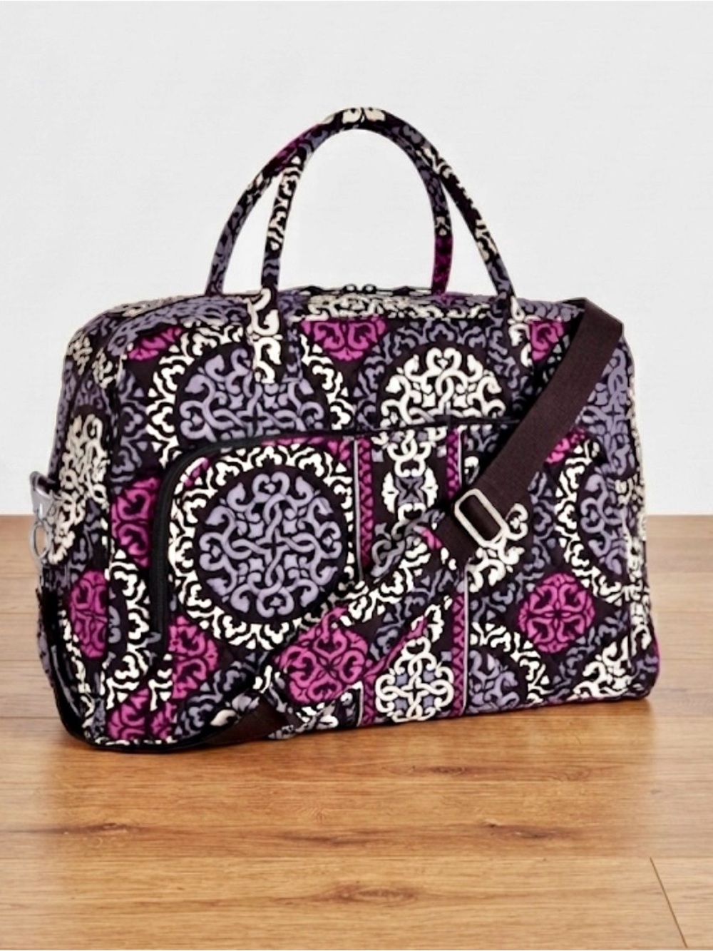Vera Bradley - women’s large Duffel bag Canterberry Magenta Tote shoulder bag